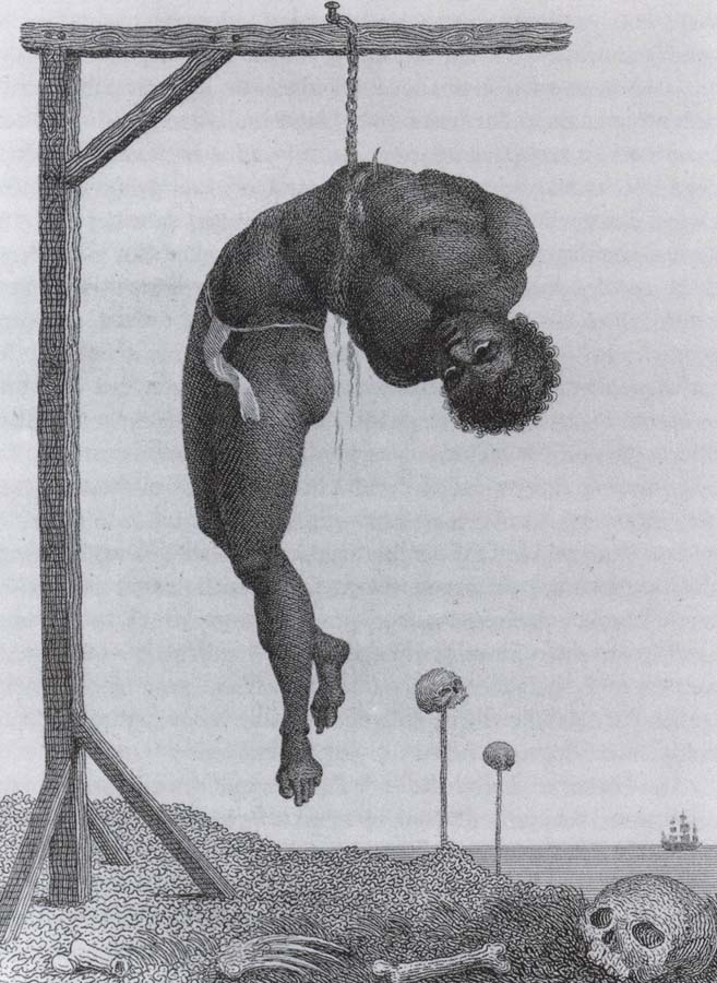 A black living hung collected its ribs